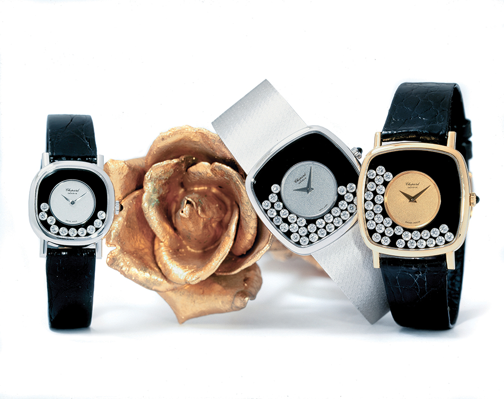 1976 Happy Diamonds watches with the Golden Rose of Baden-Baden